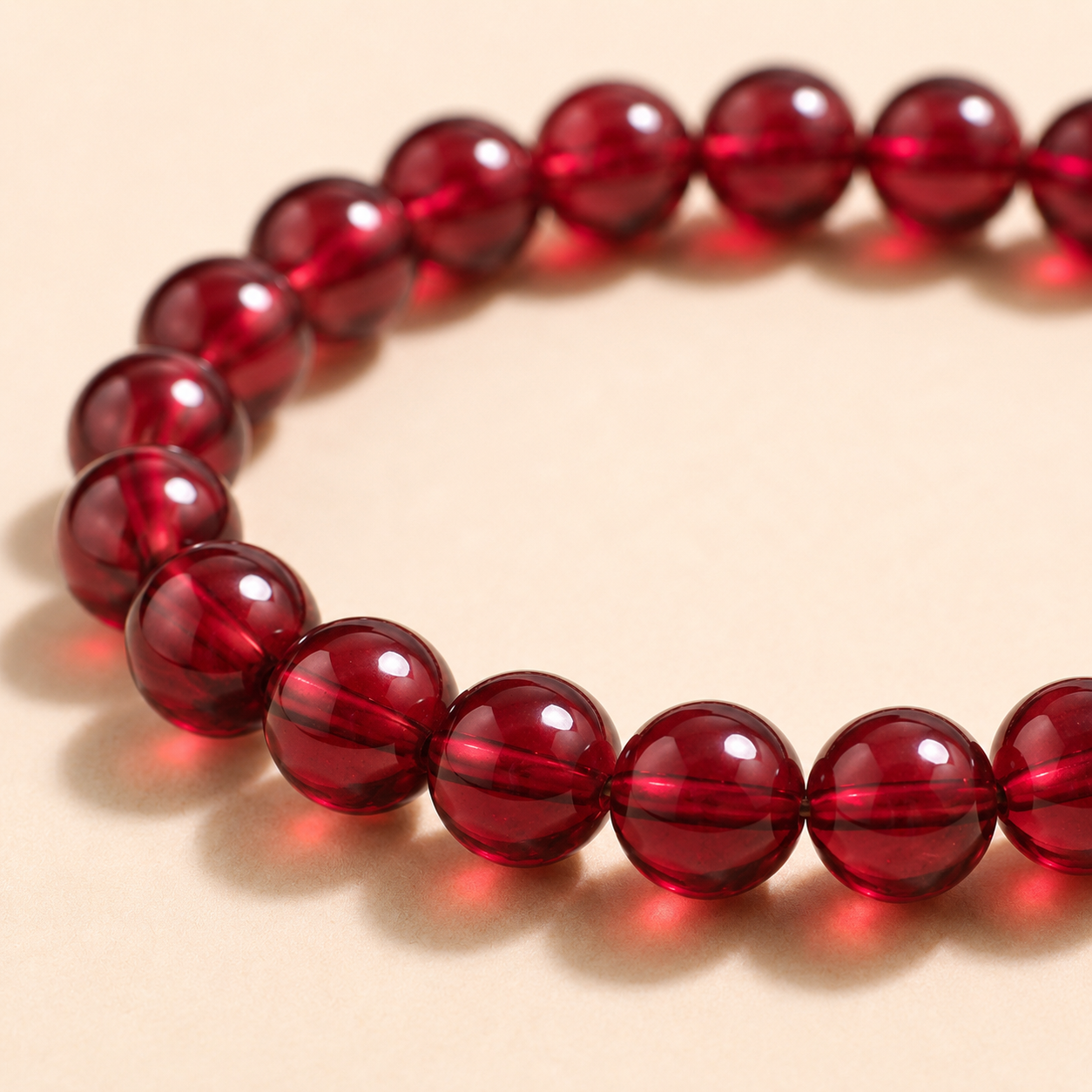 Wine Red Garnet Bracelet