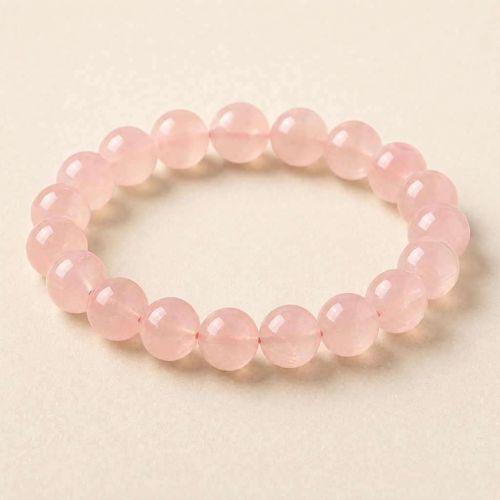 Grapefruit Madagascar Rose Quartz Bracelet