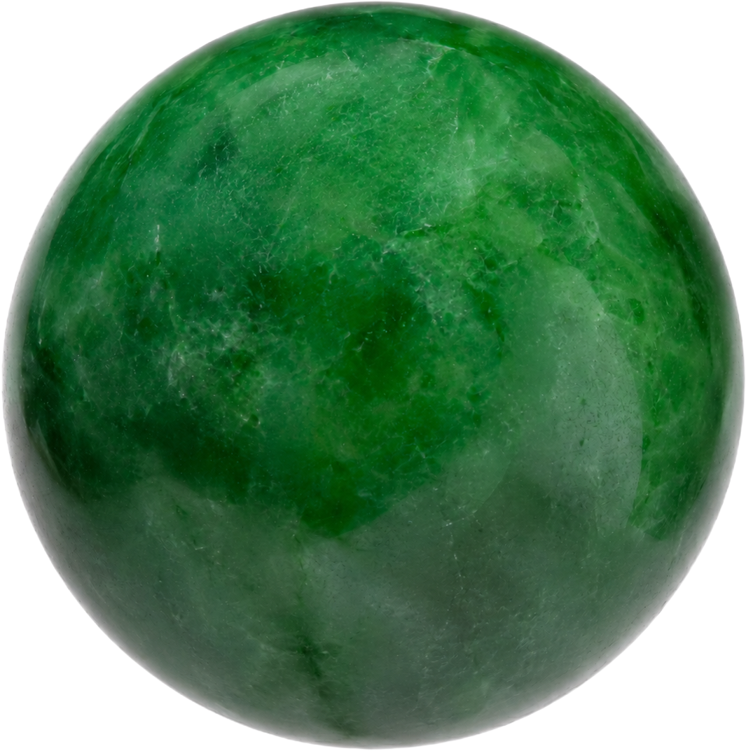 Deep Green Chalcedony Bead