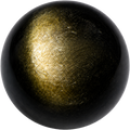 Double Eye Gold Sheen Obsidian Bead