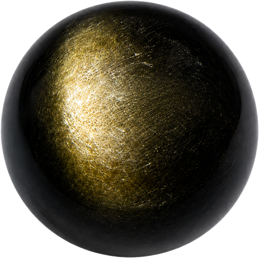 Double Eye Gold Sheen Obsidian Bead