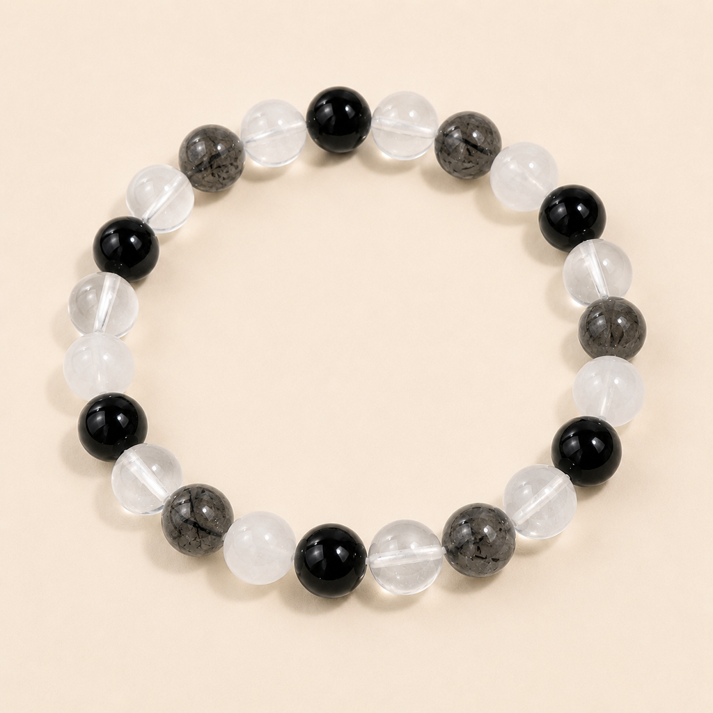 Black Rutilated Quartz Bracelet
